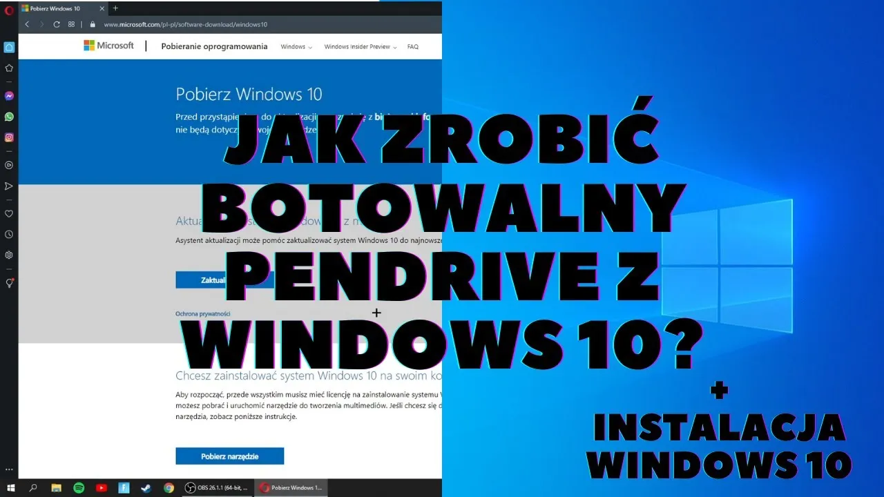 Zdjęcie Jak pobrać Windows 10 na pendrive w prosty sposób bez problemów