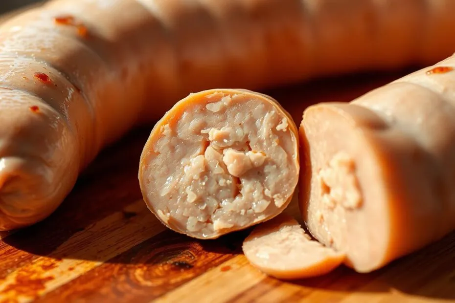 Zdjęcie Biała kiełbasa ile gotować, aby uniknąć przesuszenia i pęknięć