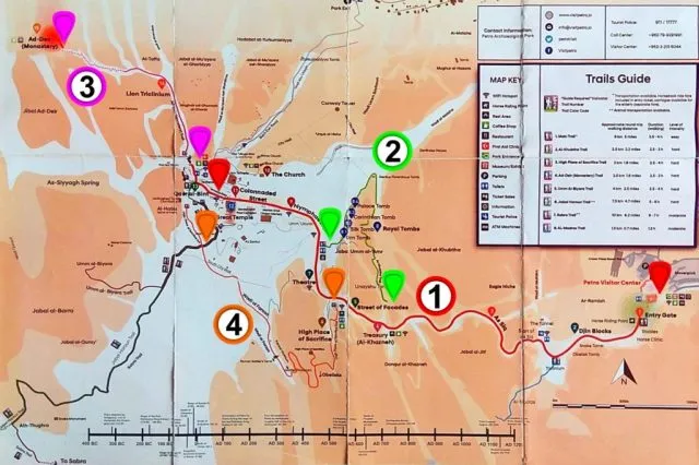 Zdjęcie Zwiedzanie Petry - mapa i praktyczny przewodnik