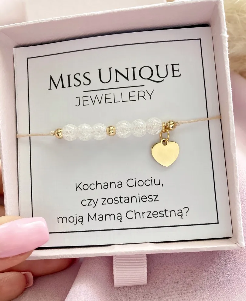 Zdjęcie Bransoletka ciociu, czy zostaniesz moją chrzestną? – wyjątkowy prezent pełen emocji