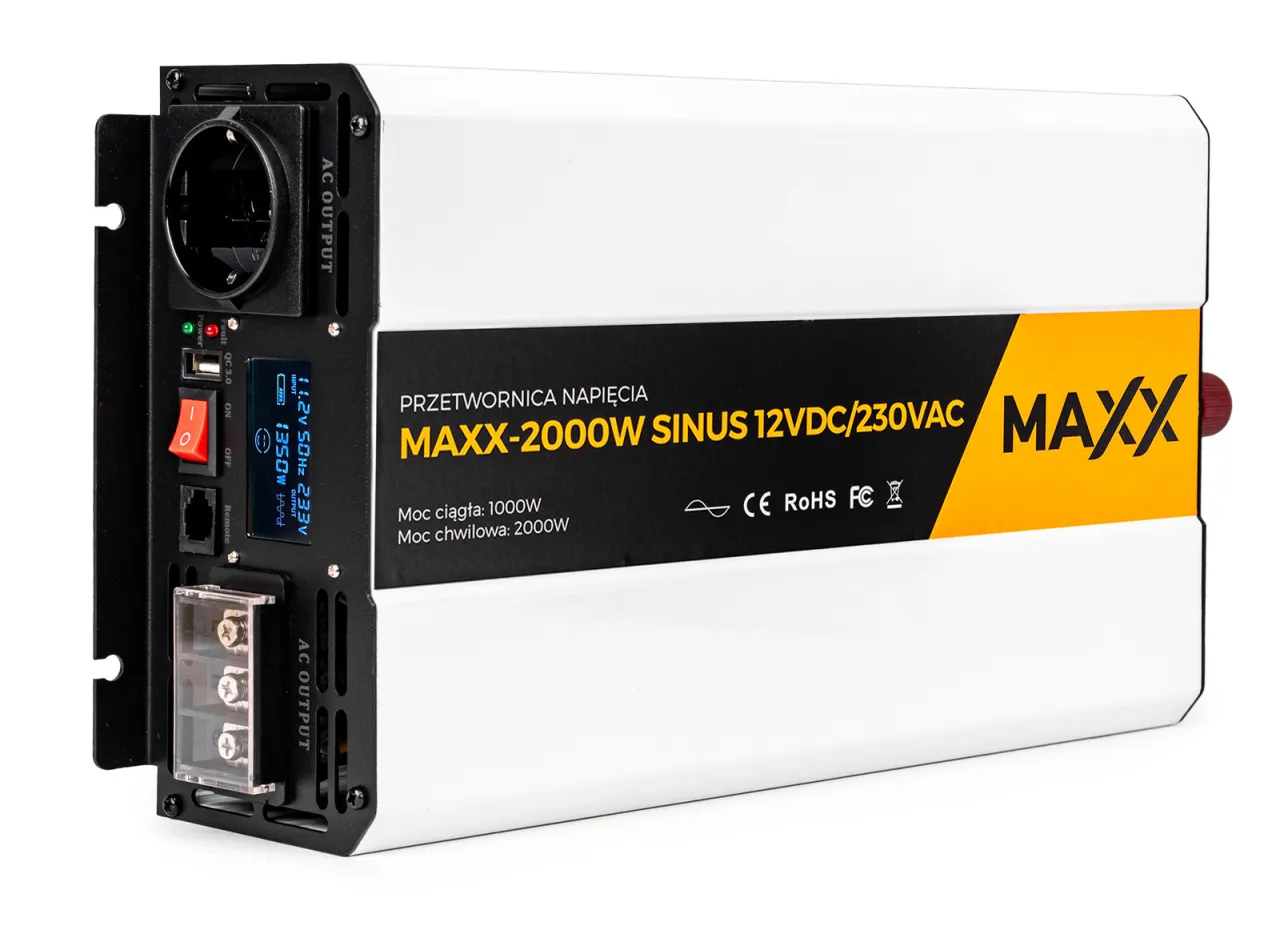 Przetwornica napięcia czysta sinusoida z pilotem