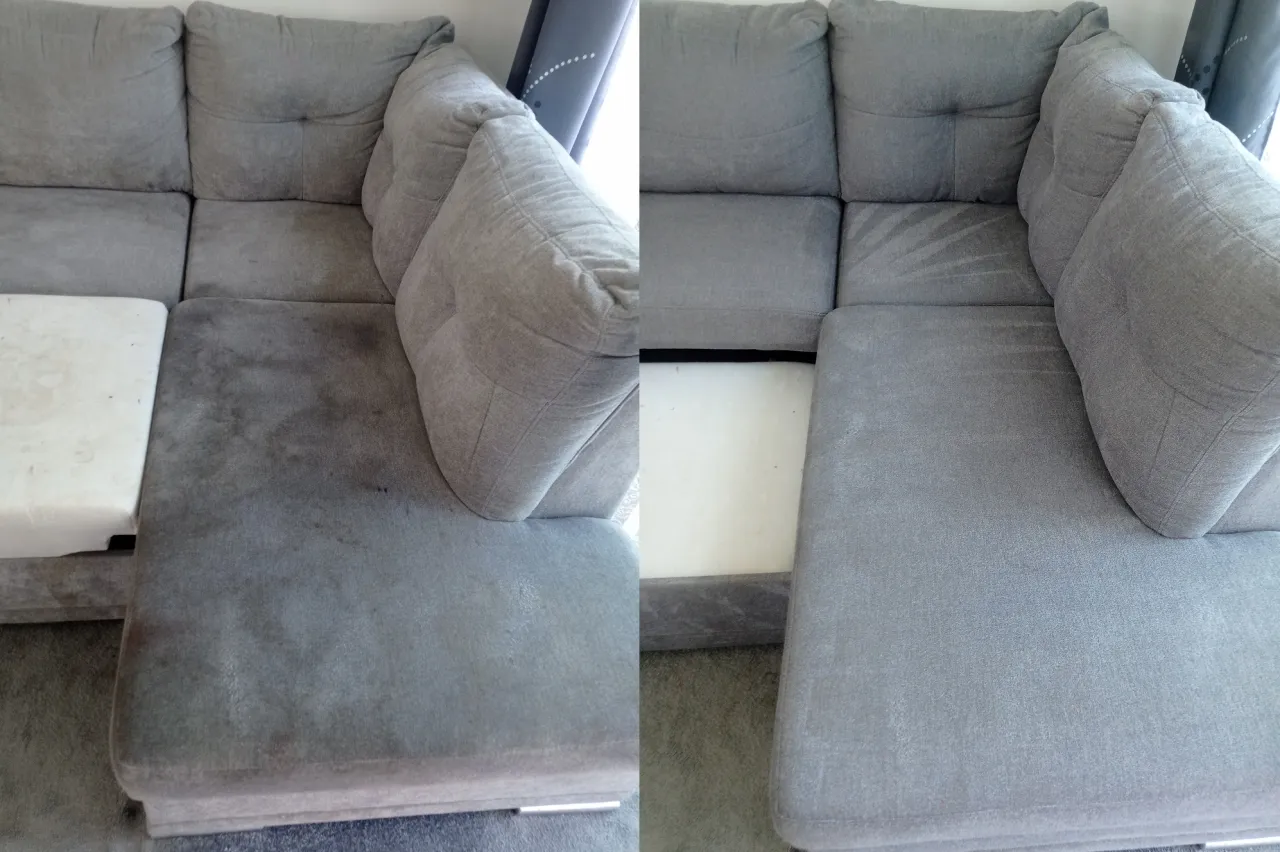 czyszczenie parowe kanapy efekty