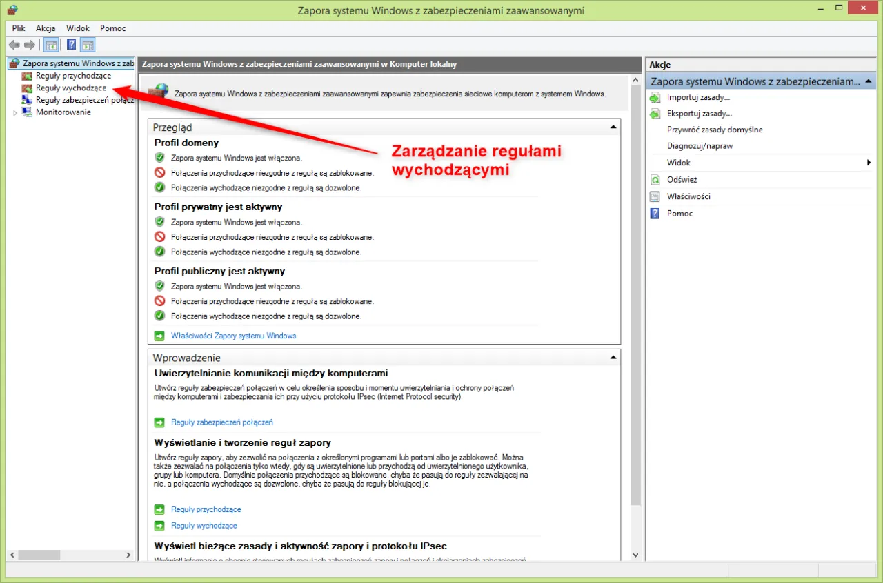Zapora systemu Windows blokowanie aplikacji