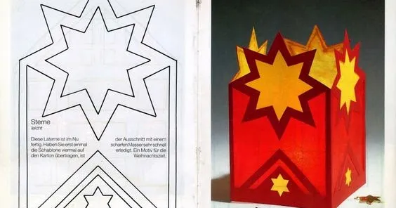 przykłady lampionów z kartonu DIY, szablony lampionów z kartonu