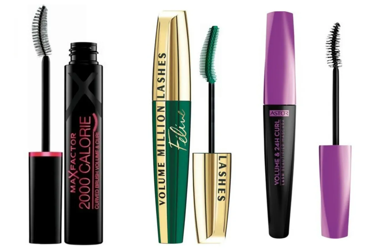 Różne rodzaje tuszów do rzęs i szczoteczek