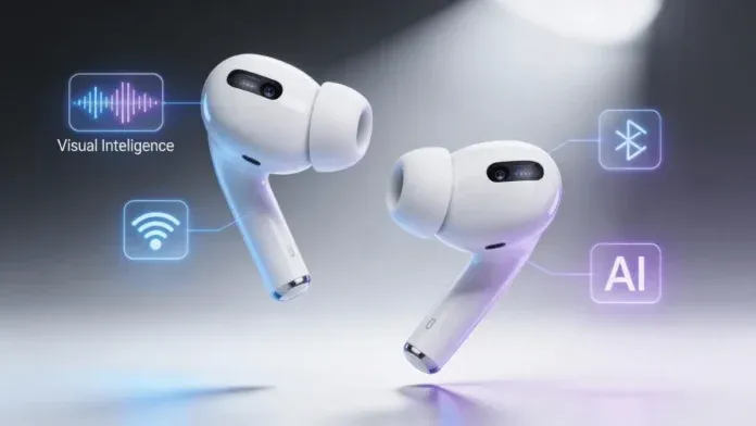 render AirPods Pro 2026 z kamerami IR