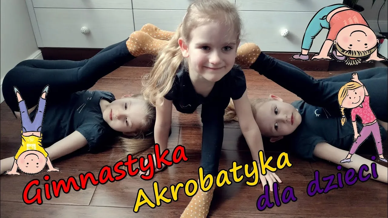 dziecko wykonujące ćwiczenia przygotowawcze do szpagatu