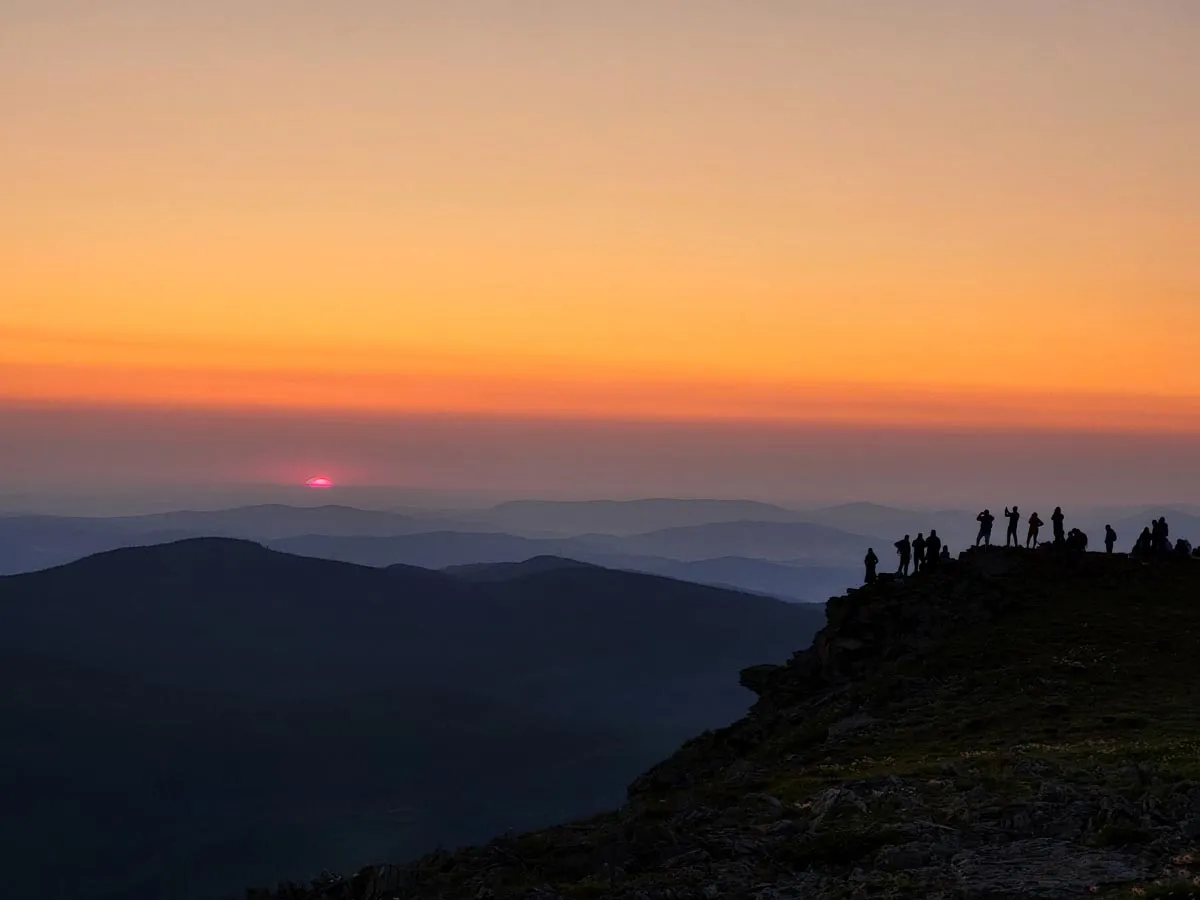 Wschód słońca Babia Góra Diablak panorama