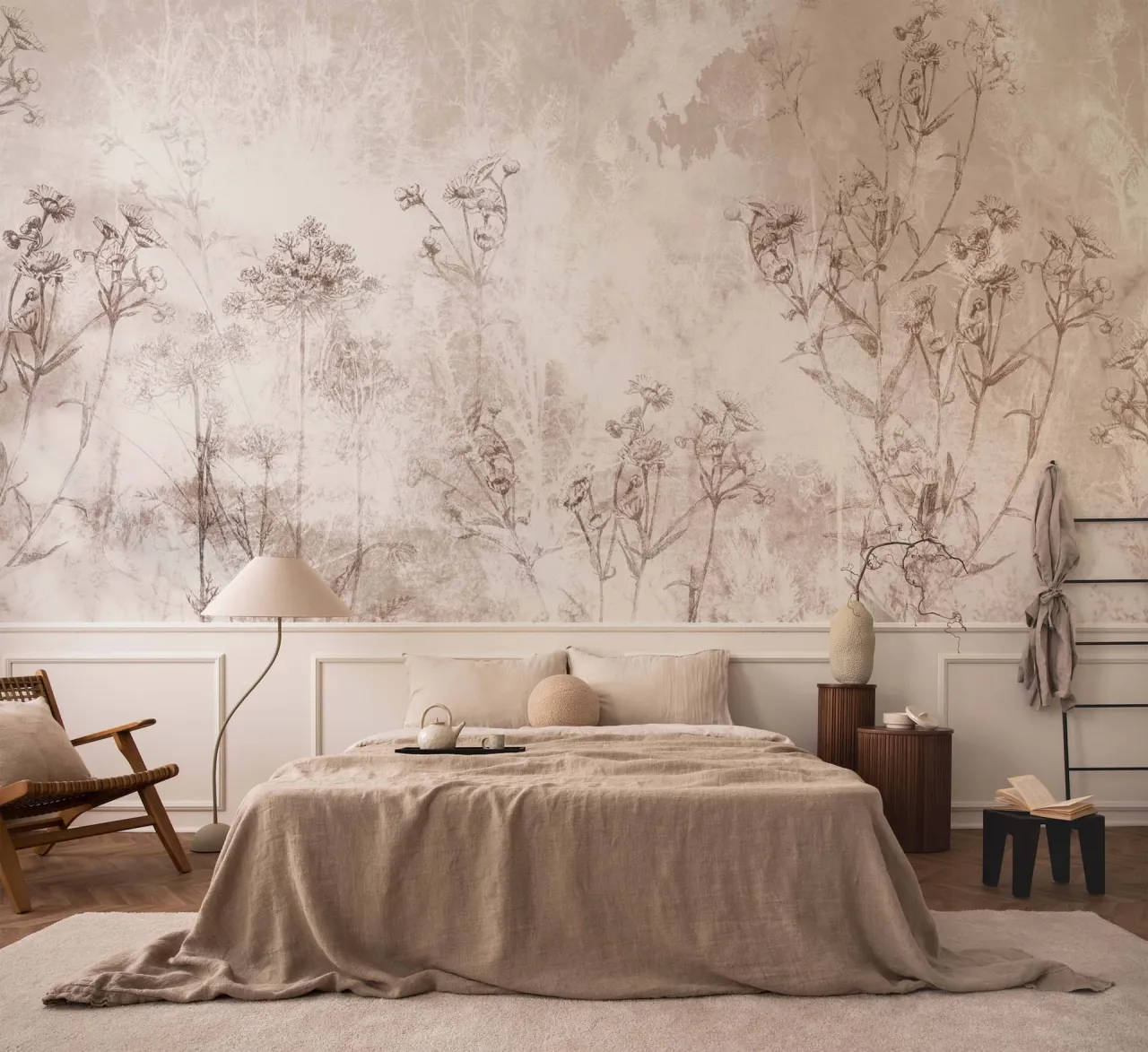 tapeta za łóżkiem inspiracje