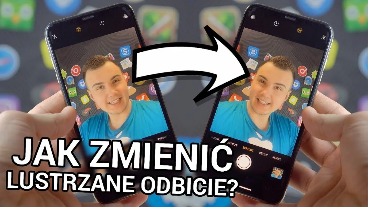 iPhone edycja zdjęć odbicie lustrzane