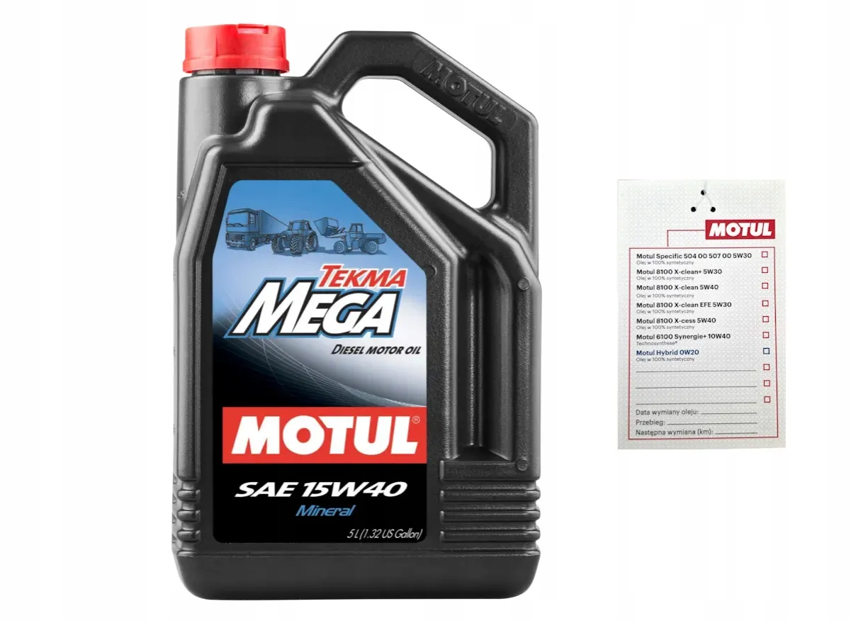 Motul Tekma Mega X 15W-40 opakowanie i specyfikacja