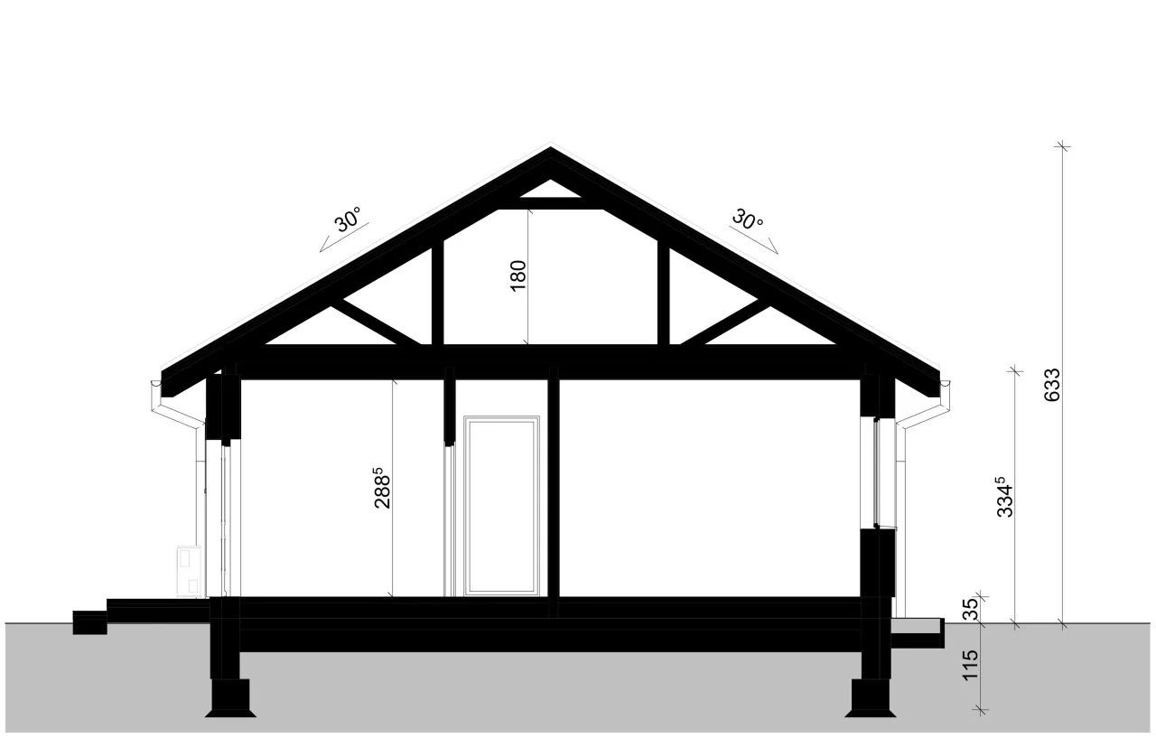 projekt budowlany dachu przykład