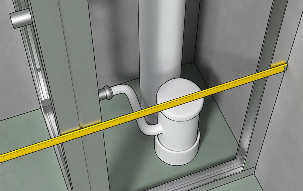 zabudowa rur z płyt gipsowo-kartonowych w łazience