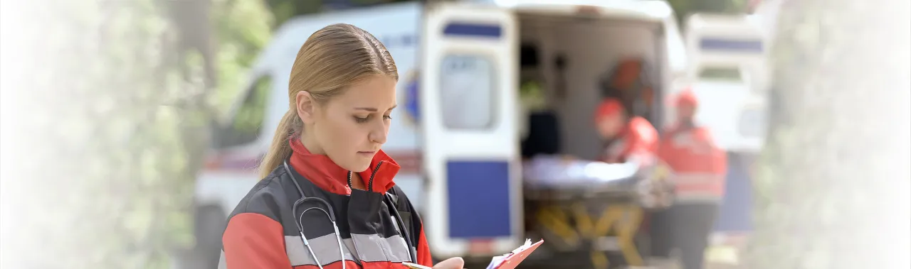 Pacjent w karetce transportu sanitarnego