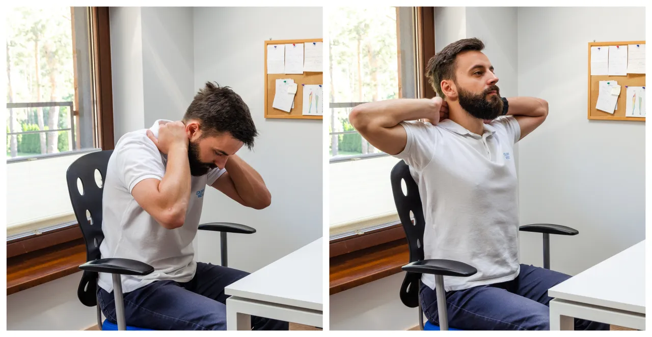 rozciąganie barków w pracy siedzącej lub przed treningiem