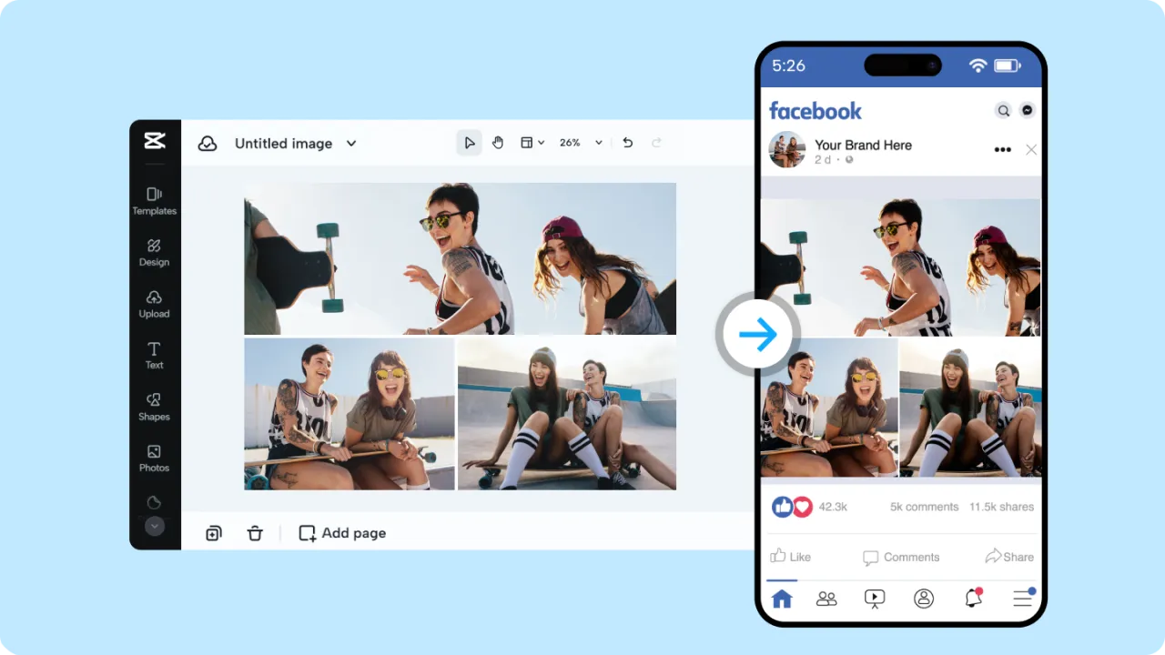 facebook tworzenie kolażu instrukcja