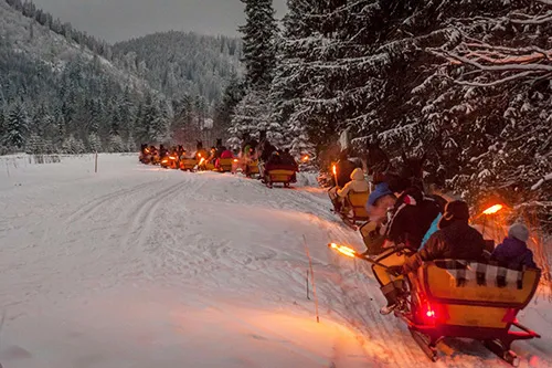 kulig z pochodniami Zakopane