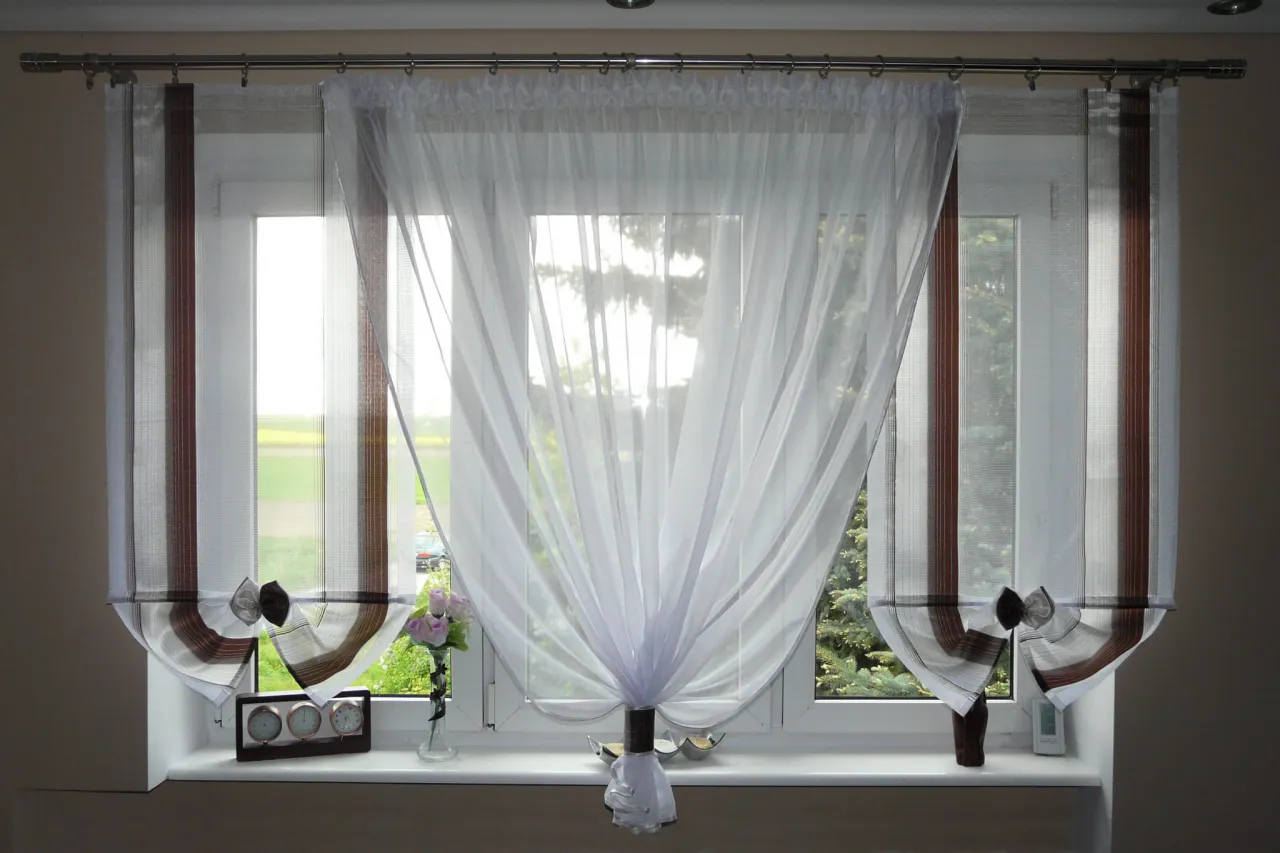 firanka wachlarz podw&oacute;jna panele