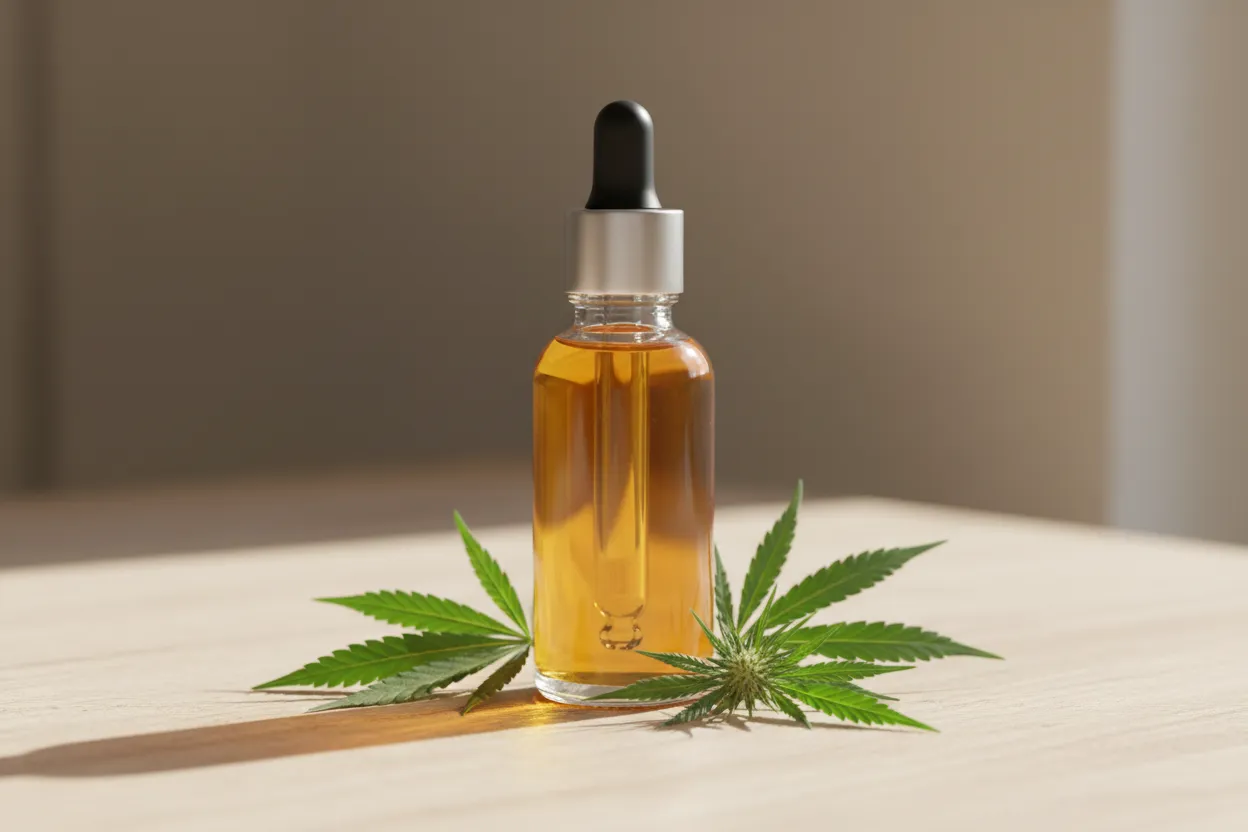 olejek CBD konopie liście relaks