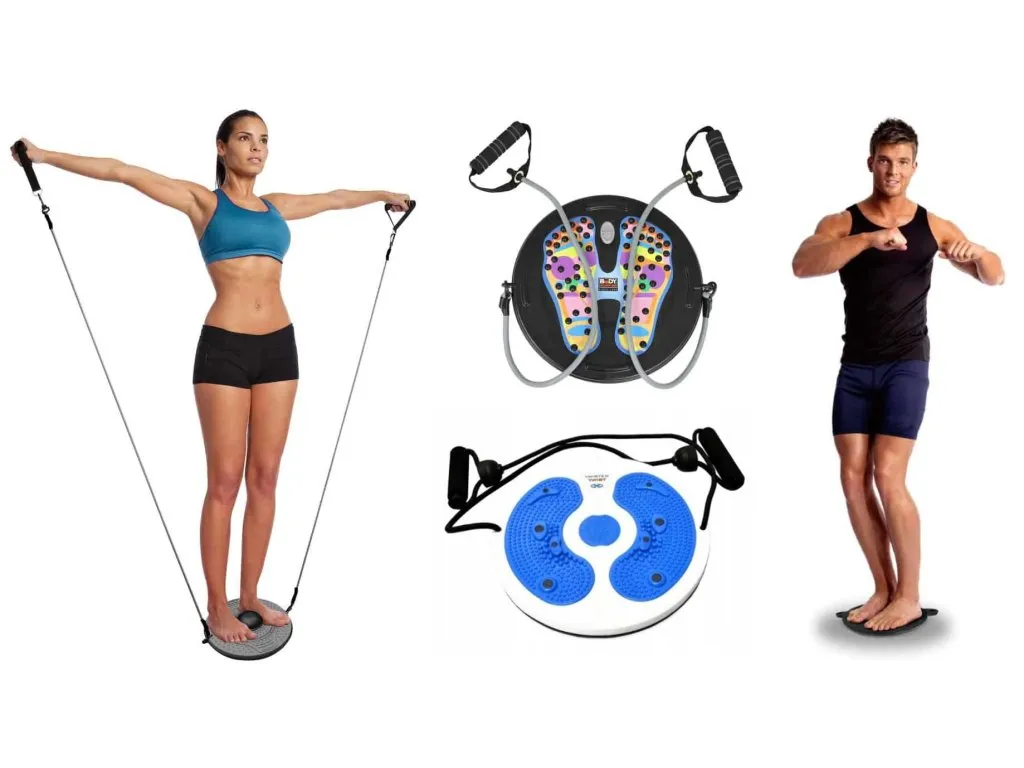 Osoba ćwicząca na twisterze obrotowym prawidłowa pozycja