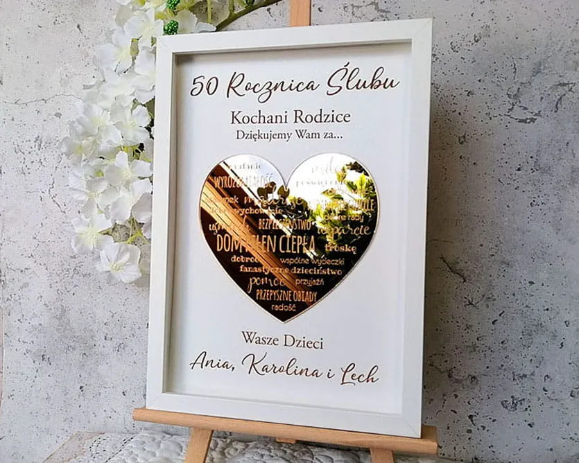 prezent na złotą rocznicę ślubu rodziców