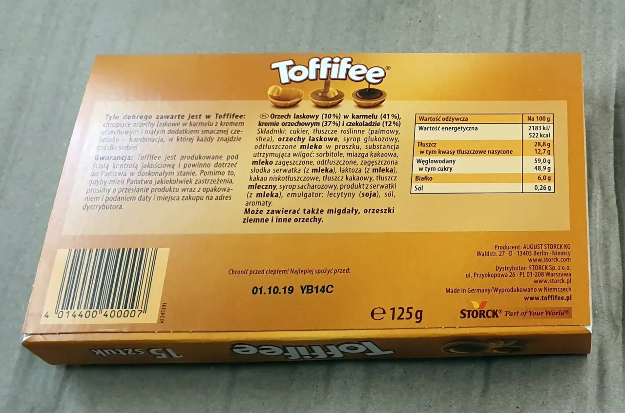 Toffifee opakowanie 125g promocja