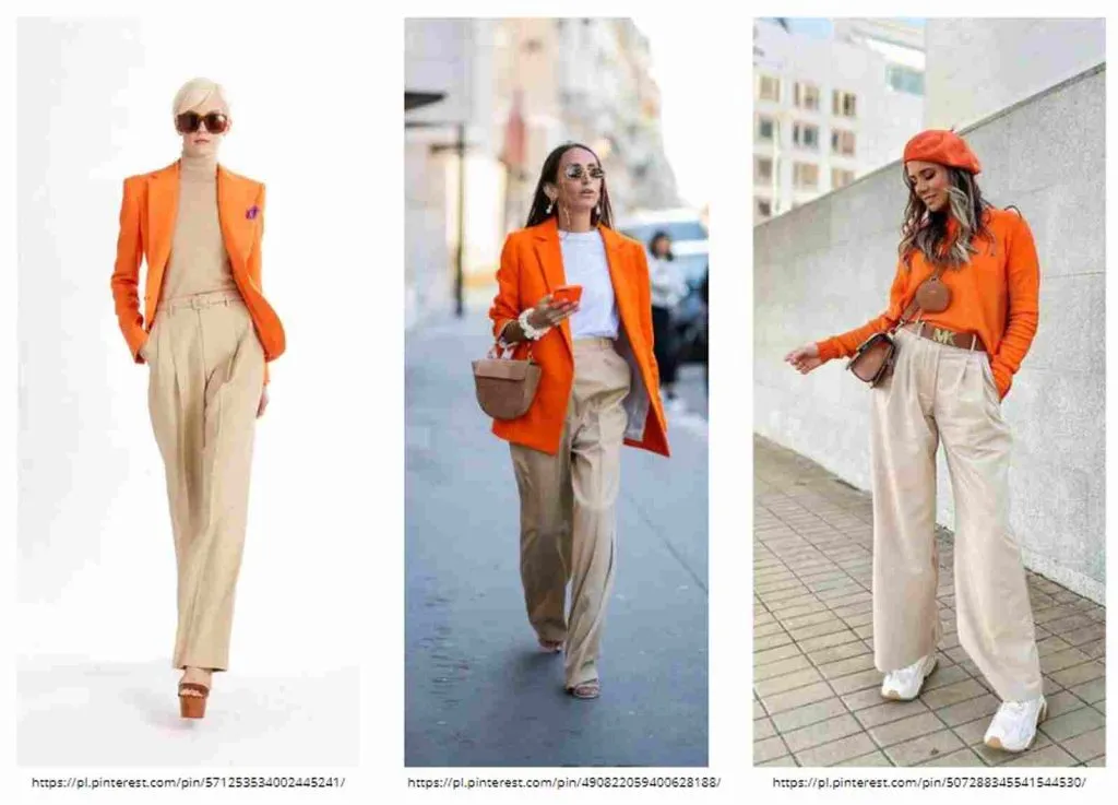 paleta kolorów pasująca do beżu stylizacje