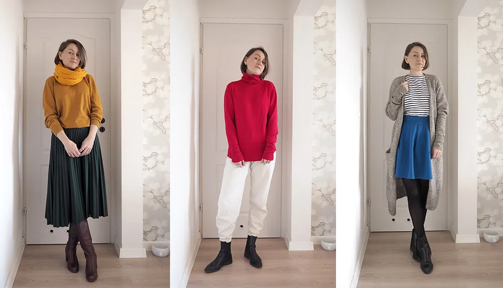 kapsułowa szafa kolory ubrania