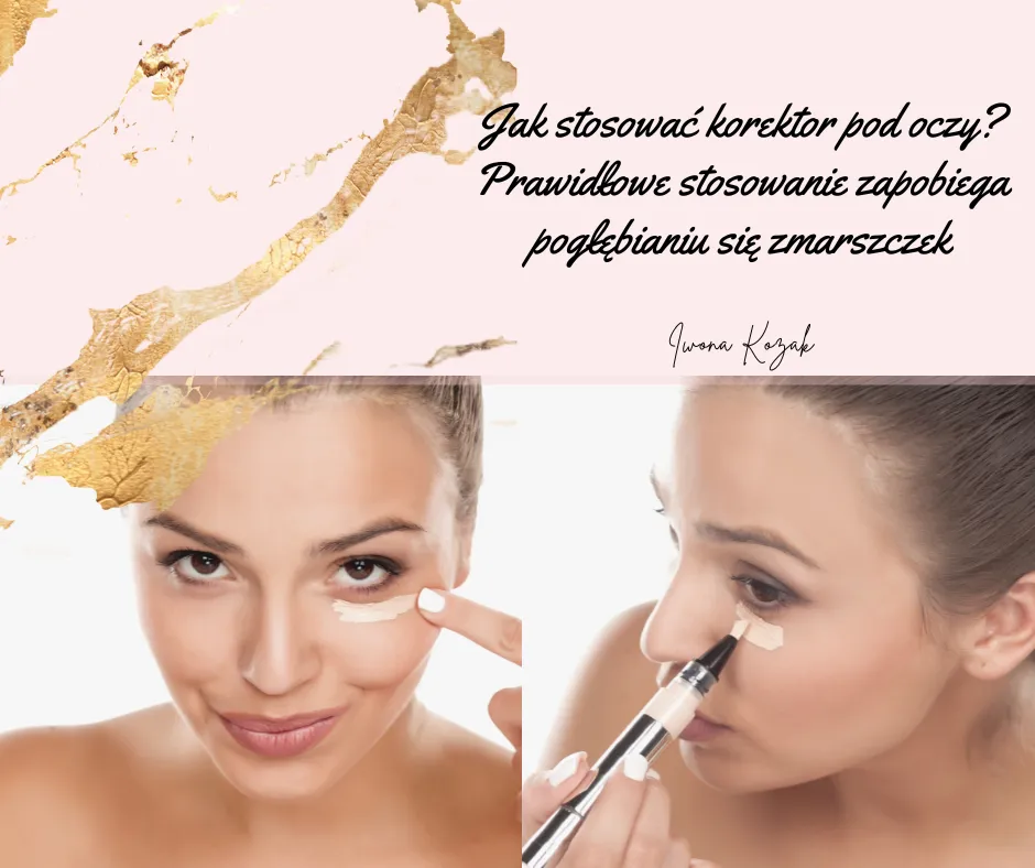 jak nakładać korektor pod oczy trójkąt