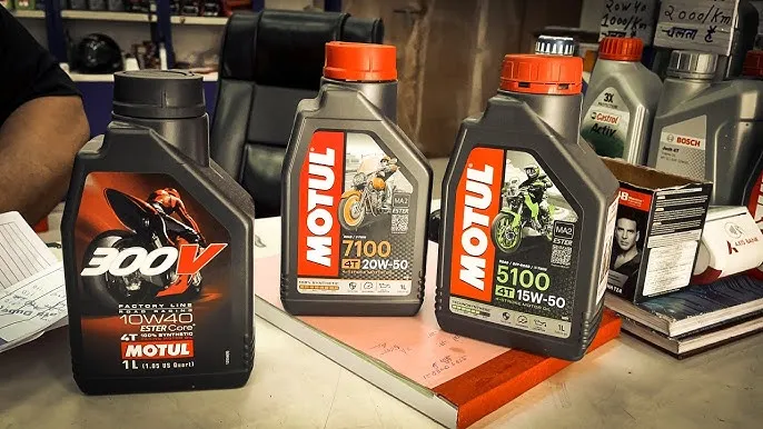 Motul 7100 vs 5100 por&oacute;wnanie butelek