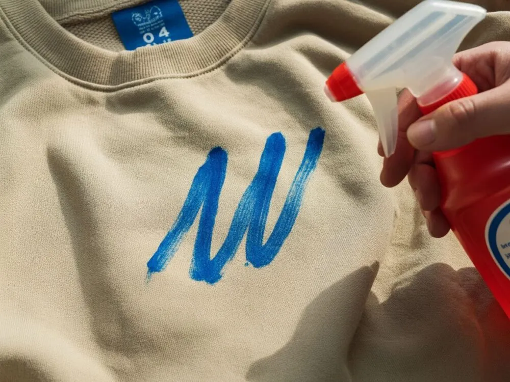 Plamy z długopisu na różnych tkaninach bawełna poliester