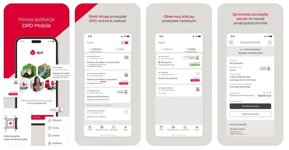 Aplikacja DPD Mobile śledzenie paczki