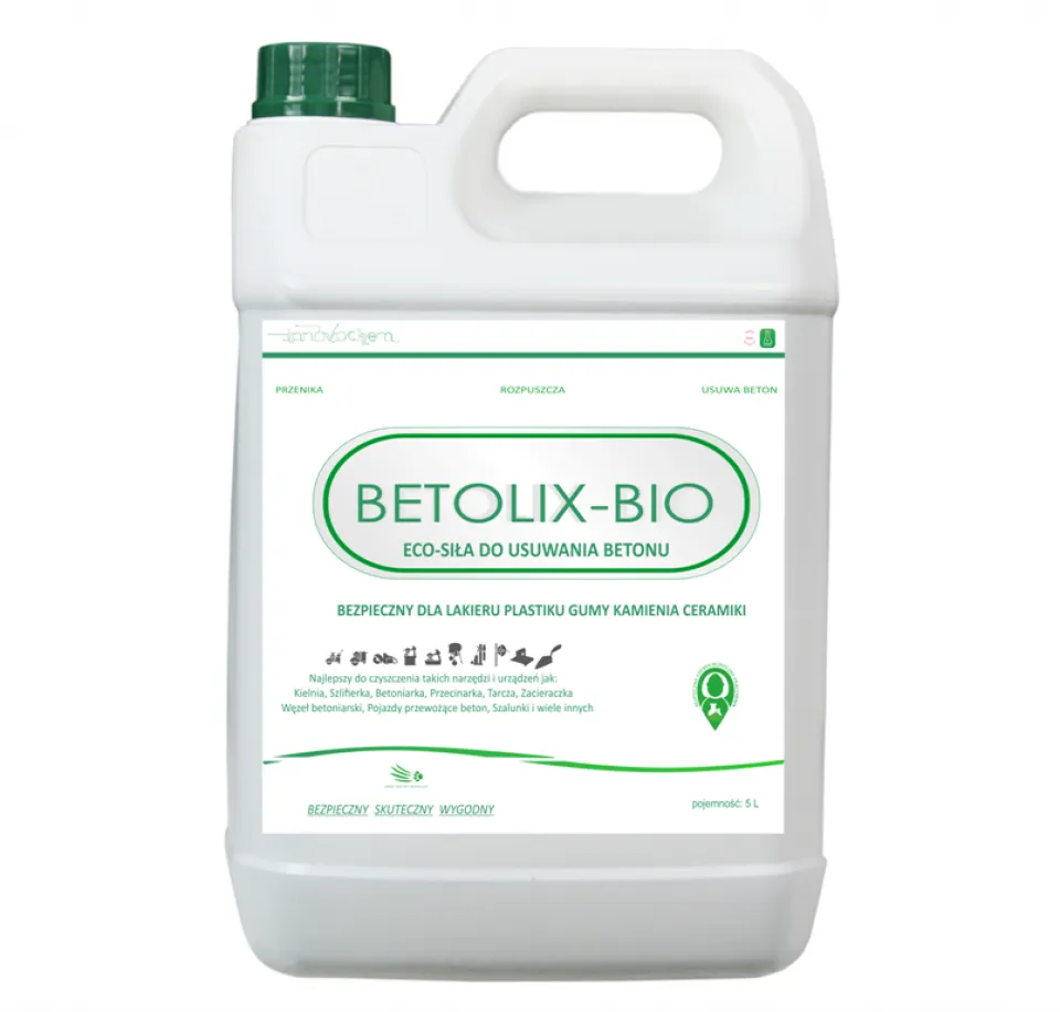 Środki chemiczne do usuwania betonu z betoniarki