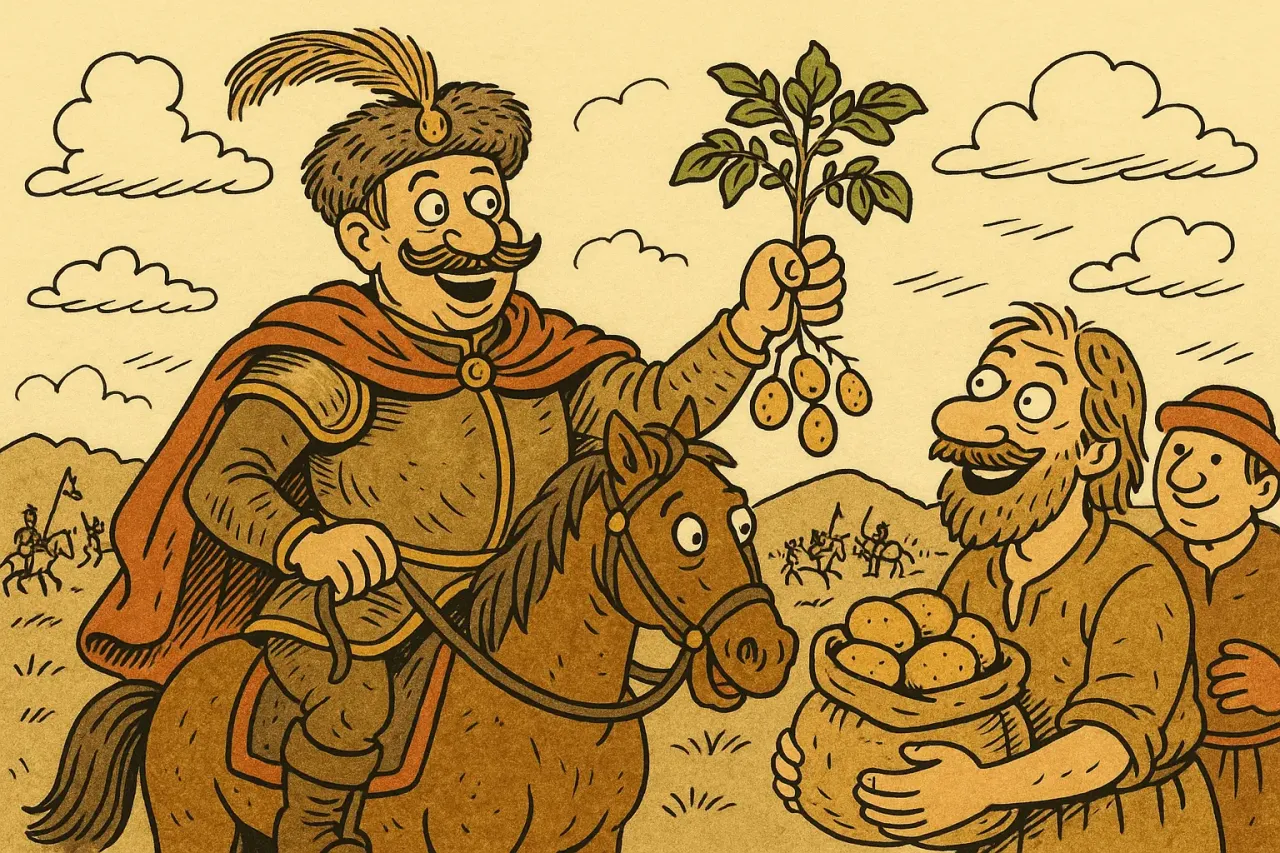 Historia ziemniaka w Europie mapa