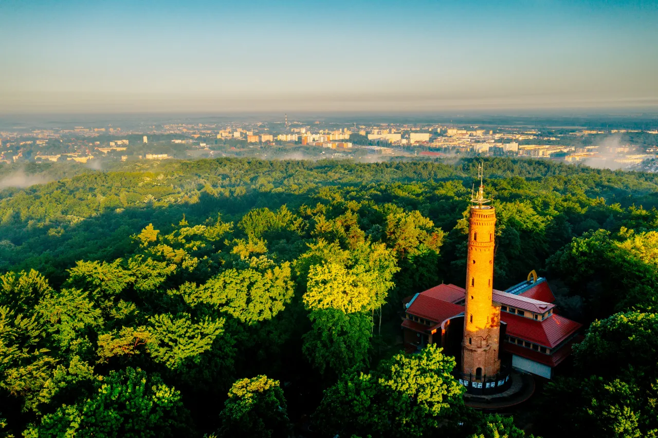 G&oacute;ra Chełmska wieża widokowa panorama