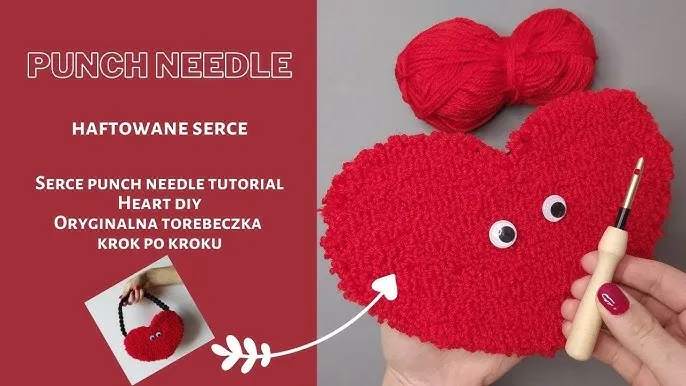 haftowanie serca na tamborku krok po kroku