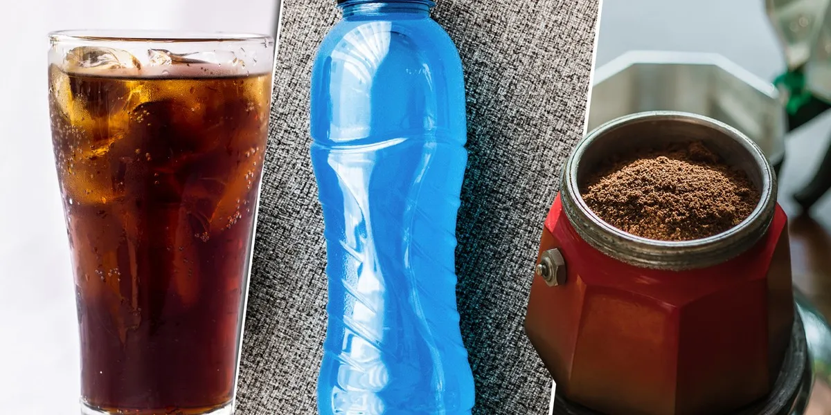 produkty zawierające kofeinę (czekolada, napoje energetyczne, herbata)