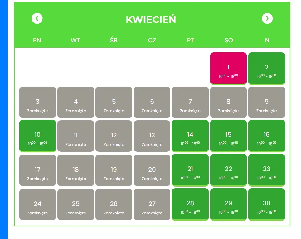 Oficjalny kalendarz Energylandia