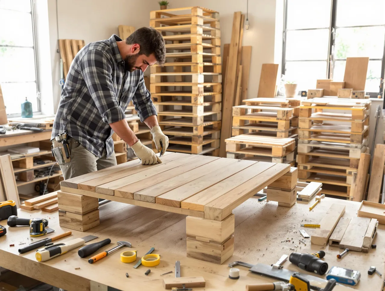 inspiracje ławy DIY do salonu