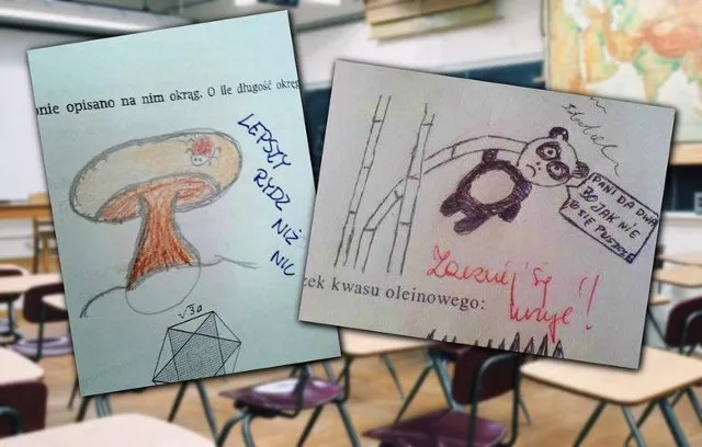 Przykłady podpisanych zeszytów szkolnych