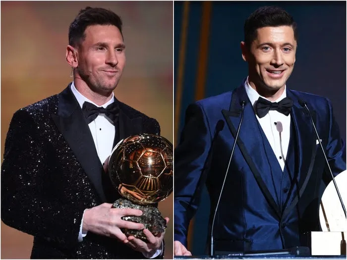 Robert Lewandowski Lionel Messi Ballon d'Or 2021
