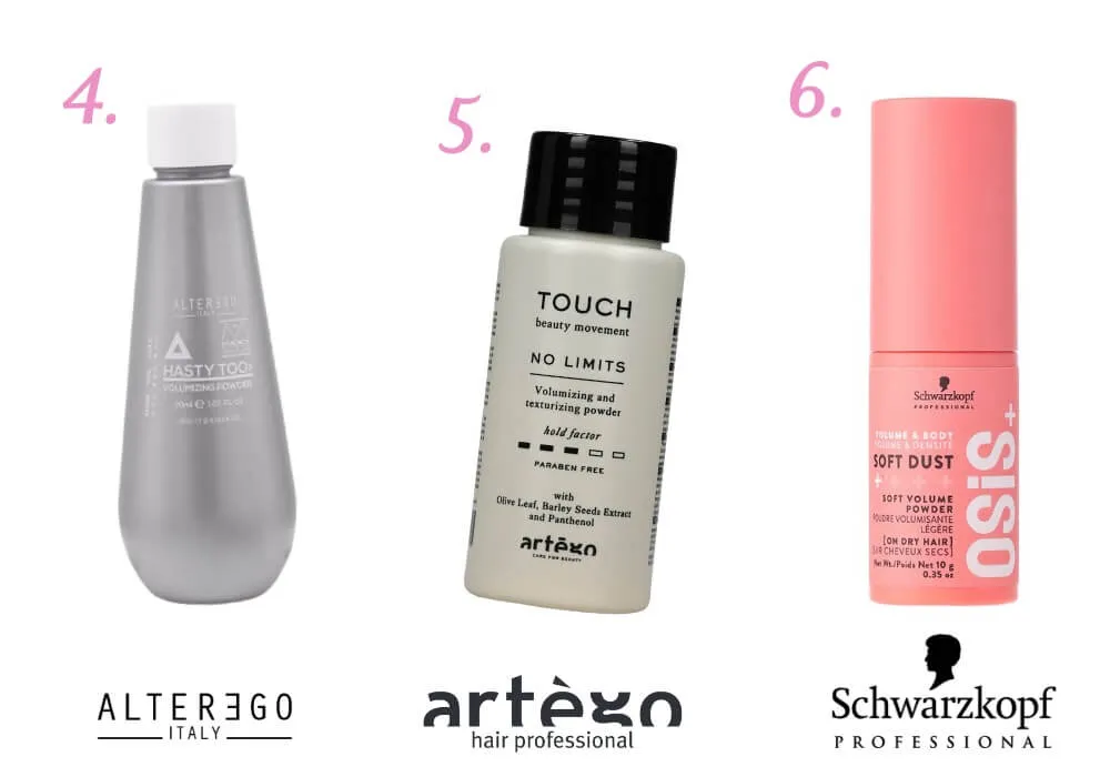 porównanie pudru do włosów i suchego szamponu