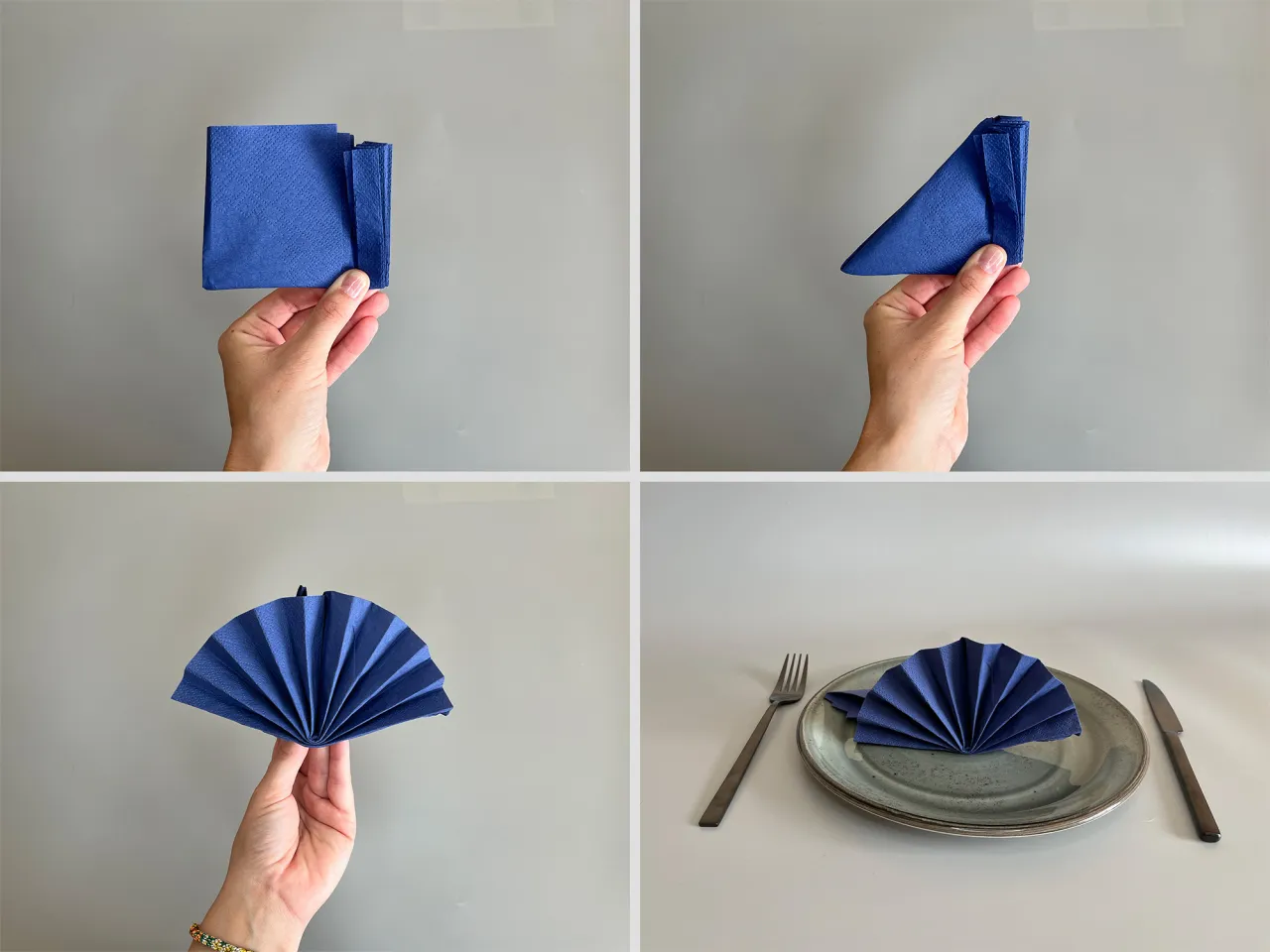 jak złożyć serwetkę papierową w wachlarz