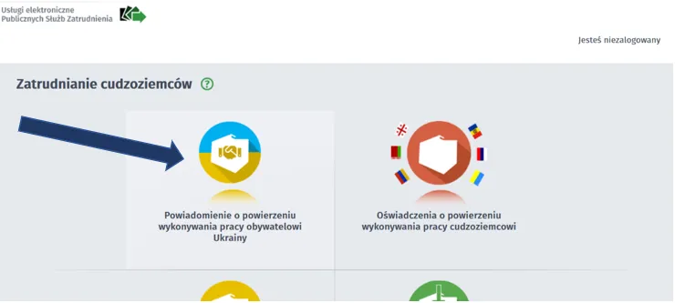Praca.gov.pl formularz powiadomienia o zatrudnieniu Ukraińca