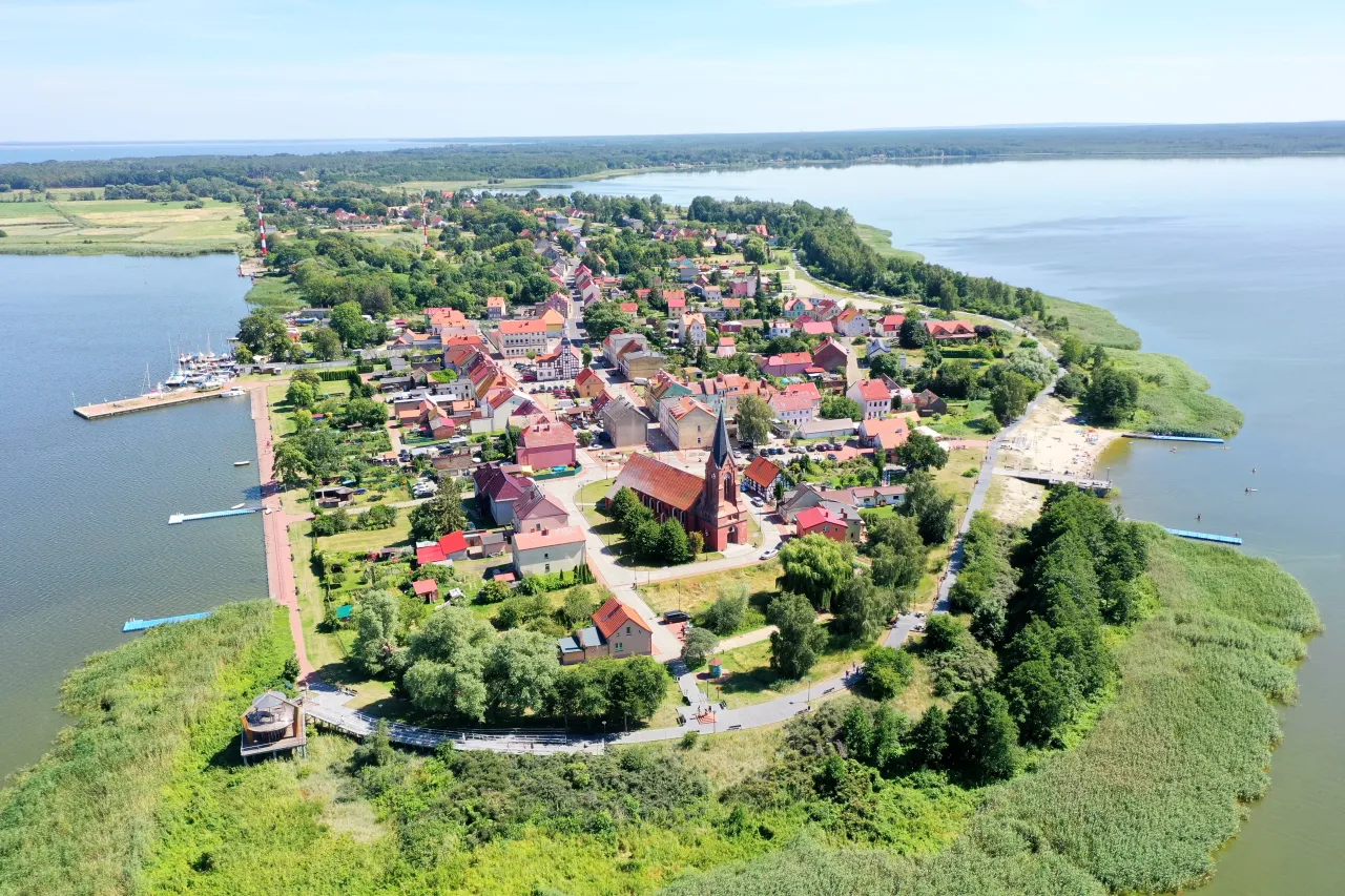 Nowe Warpno wieża widokowa panorama