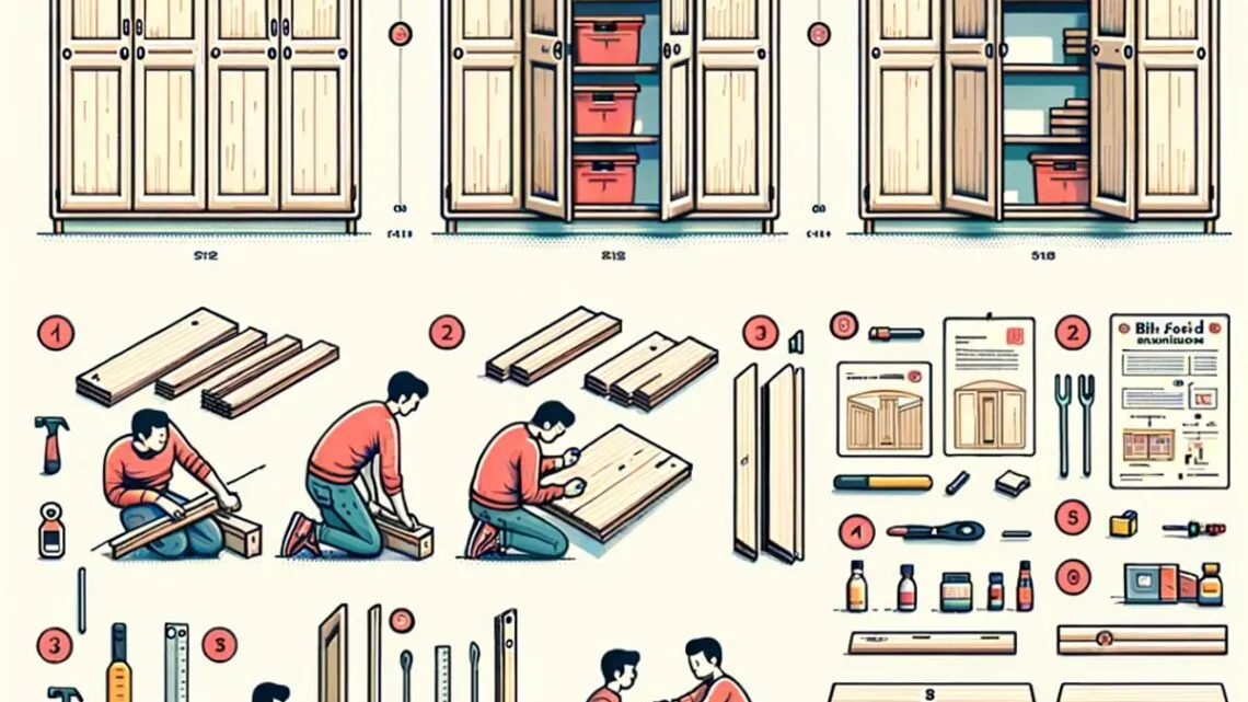 drzwi łamane do szafy schemat montażu