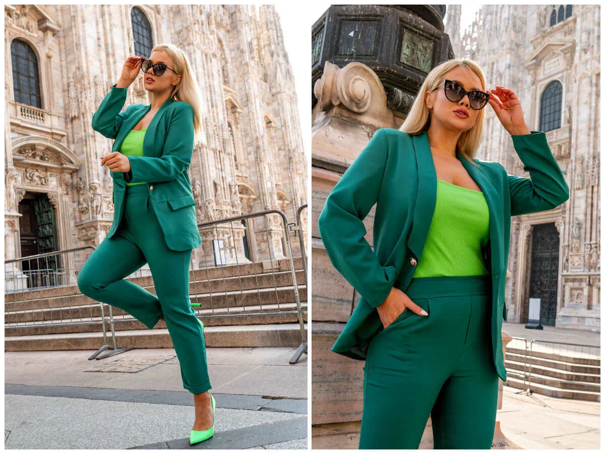 Turkus total look stylizacje