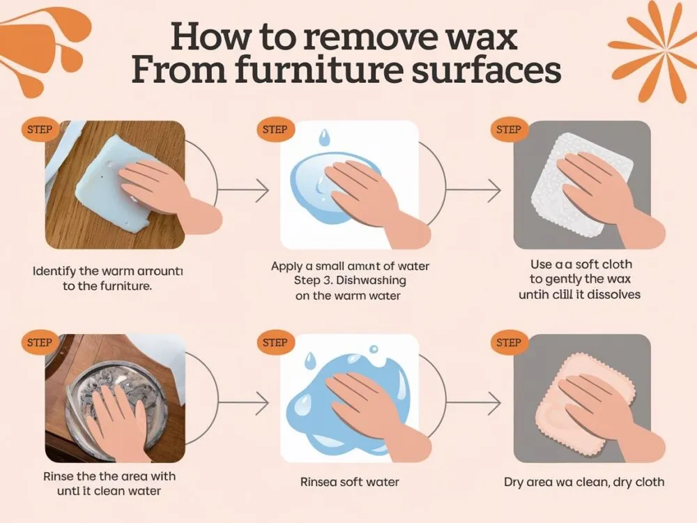 Usuwanie wosku z mebli żelazkiem i ręcznikiem papierowym