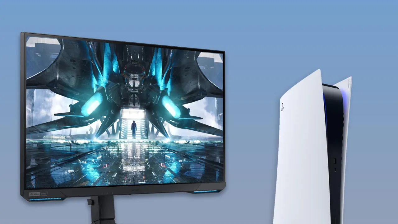 Monitor gamingowy do PS5 z widocznym portem HDMI 2.1