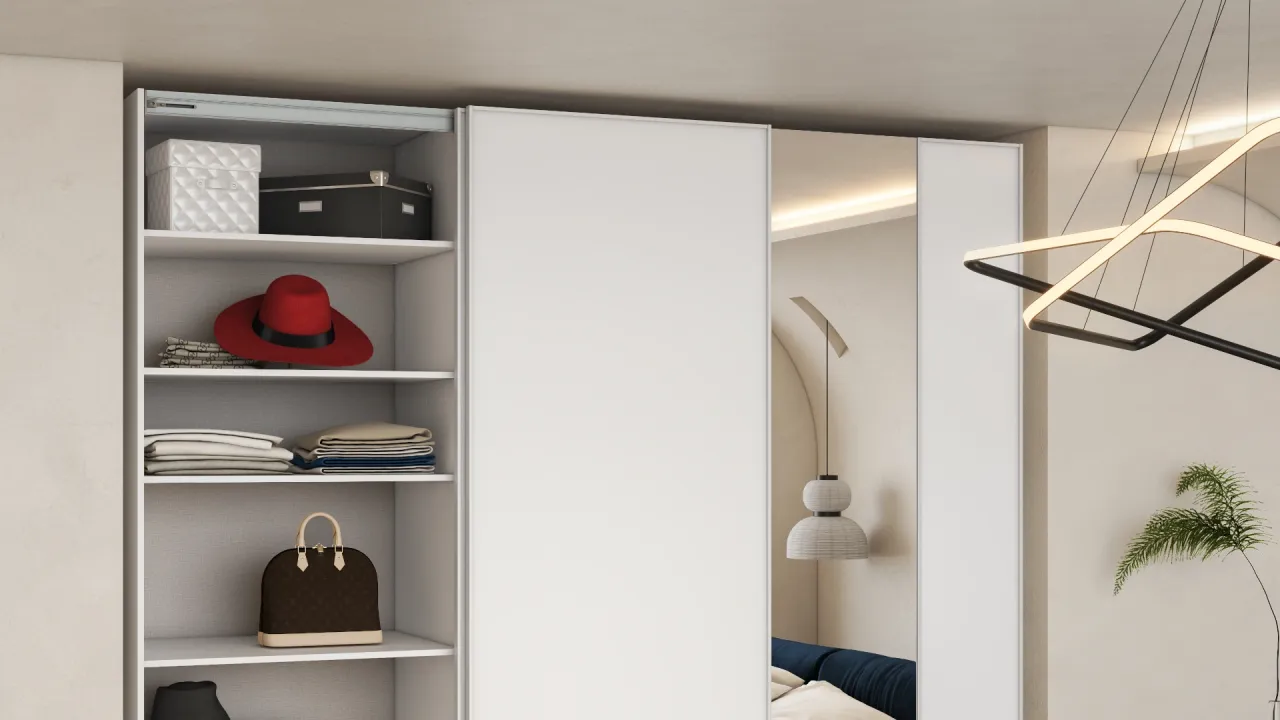 Lustro na froncie szafy inspiracje